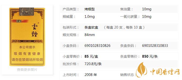 云煙軟禮印象小盒多少錢一包？云煙軟禮印象小盒價格2020