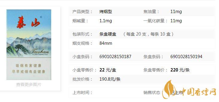 泰山新品香煙價格多少錢？泰山新品硬盒價格及參數(shù)2020